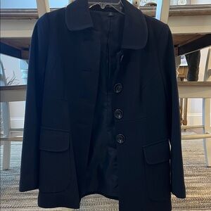 GAP Navy Blue Textured Collar Jacket